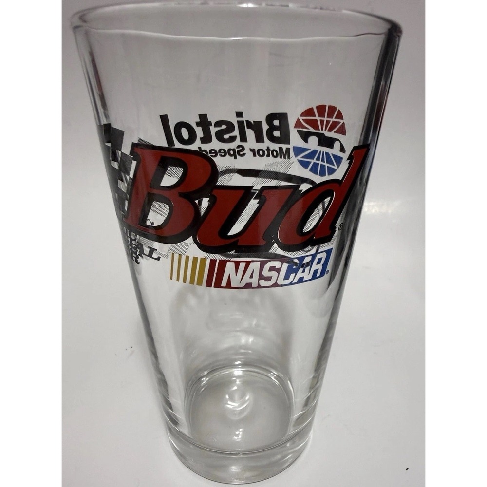 Bristol Motor Speedway Bud Budweiser Beer Pint‎ Glass Nascar Racing Racetrack